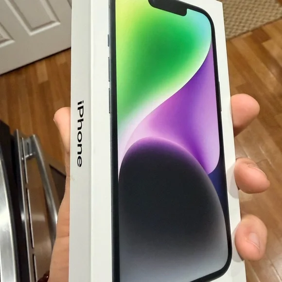 Black Smartphone with Blue and White Display